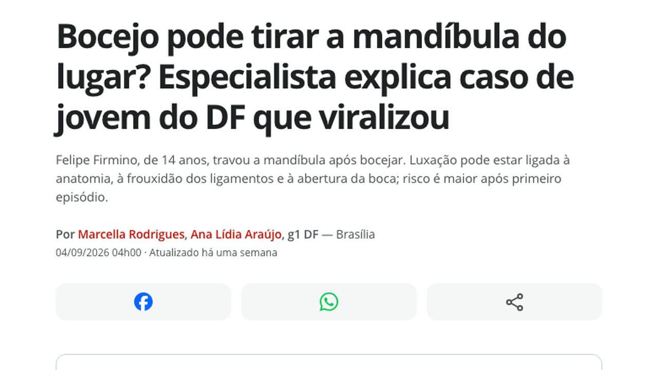 Print da matéria em G1